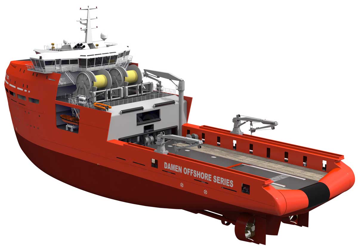 ahts 200新型多用途工作船一个字正